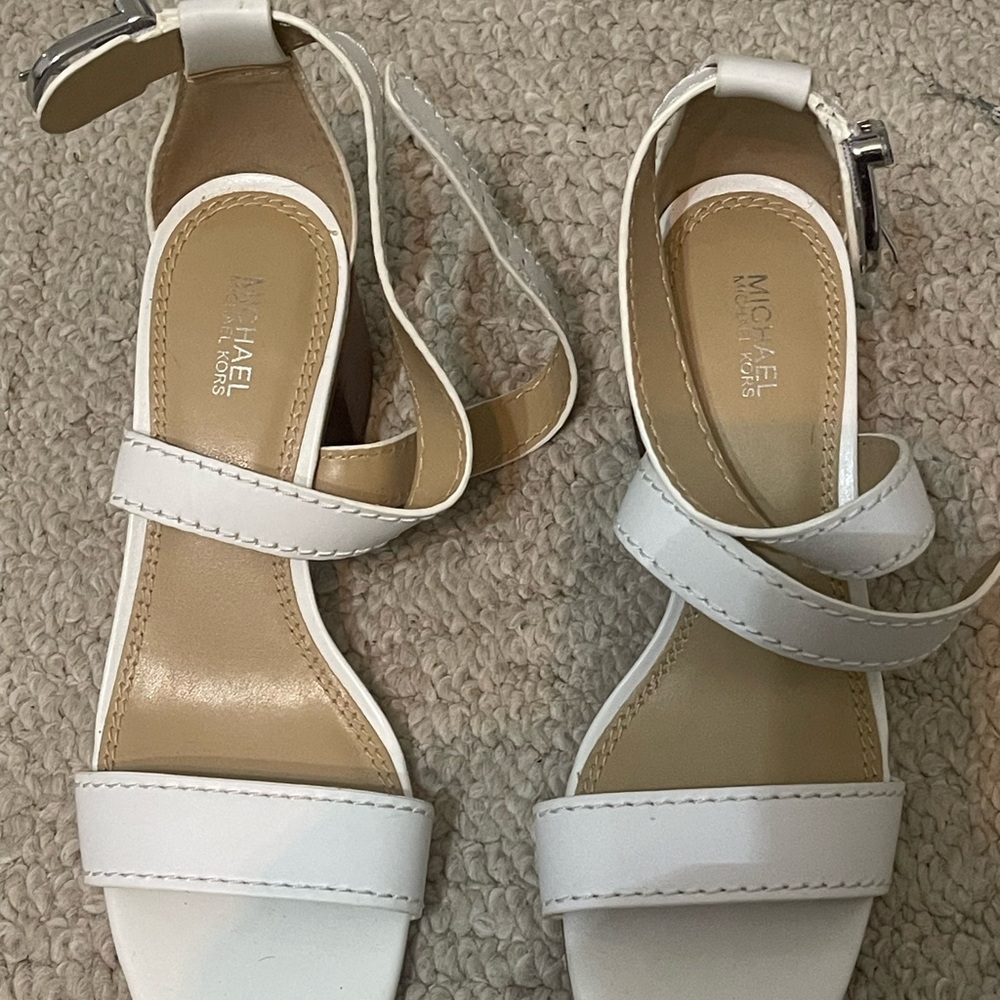 Michael Kors White Strappy Sandals 7